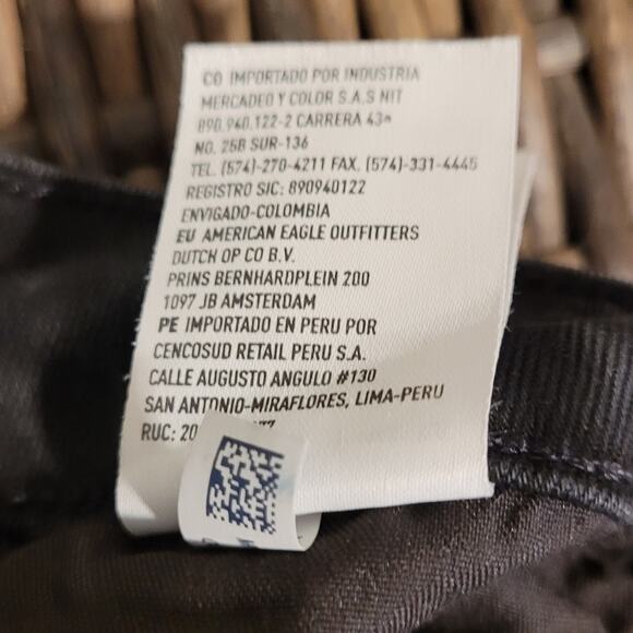 AMERICAN EAGLE Next Level Stretch Skinny Jeans 2 Ripped Black Sydney Sweeney - Picture 12 of 14